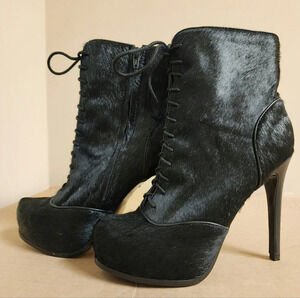 Pour La Victoire Hair on Hide Stiletto Boots, Sz 8.5 NWT